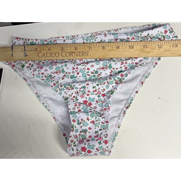 COZYEASE Girls' 2 Piece Ditsy Floral Print Knot Front Ruched Triangle. 12-13 Y - Picture 5 of 9